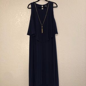 Sleeveless Dress with Accent Necklace